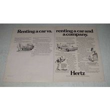 1970 Hertz Rent-a-Car Ad - Vs. Renting a Company
