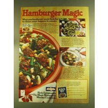 1980 Birds Eye Frozen Vegetables Ad - Hamburger