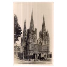 LICHFIELD CATHEDRAL W. front .unused. postcard RP by Frith & Co #