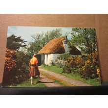 THATCHED ROOF CROFT, SCOTTISH HIGHLANDS unused postcard #