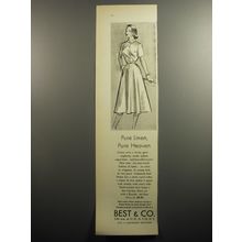 1951 Best & Co. Dress Ad - Pure linen, pure heaven