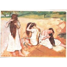 Degas Women Combing Their Hair Washington Collection Painting Postcard