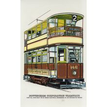 Trent Bridge Nottingham Bus Old Tram Fleet 146 Postcard