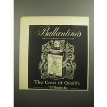 1956 Ballantine's Scotch Ad - Ballantine's Liqueur blended Scotch whisky