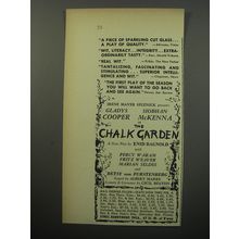 1955 The Chalk Garden Play Ad - A piece of sparkling cut glass