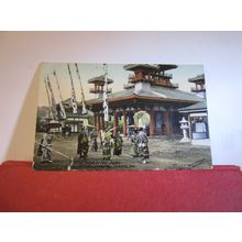 STREET SCENE, JAPAN-BRITISH EXHIBTION 1910 used antique postcard 1910 pm =