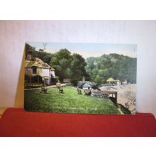 was CARY ARMS HOTEL, BABBACOMBE, TORQUAY DEVON used antique postcard 1906 pm =
