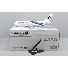 AIRBUS A380 MALAYSIA AIRLINES REG: 9M-MNF WITH STAND - JC WINGS JC20058 1/200