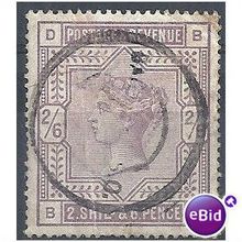 1883 SG178 2/6d Lilac Fine Used Check Letters "BD".