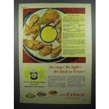 1950 Crisco Shortening Ad - Fried Chicken Far East