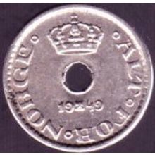 1949 Norway 10 Ore Coin
