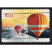 Australia 2008 Up, Up and Away - Balloon Over Mt Kosciuszko 50c s/a Used