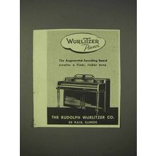 1939 Wurlitzer Piano Ad - Augmented Sounding Board