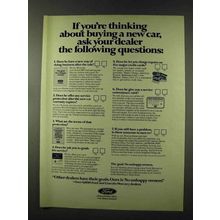 1973 Ford Motor Company Ad - Ask Following Questions