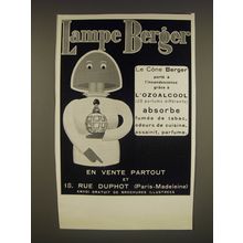 1933 Lampe Berger Ad - in French - Lampe Berger Le Cone Berger