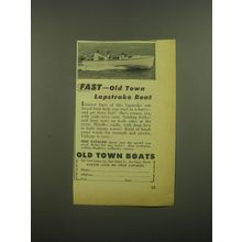 1952 Old Town Boats Advertisement - Fast Old Town Lapstrake Boat