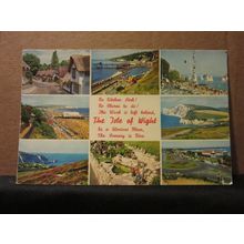 multiview, ISLE OF WIGHT used postcard by Nigh not posted