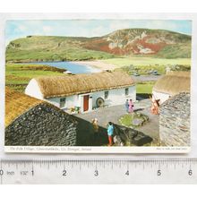 1977 postcard The Folk Village, Glencolumbkille, Co. Donegal