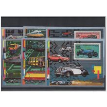 Madagascar 1989 Voitures Trains Autos Opel Bugatti Mercedes-Benz Mi. Bl. 96-101