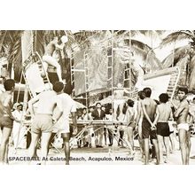 Spaceball Caleta Beach Mexico Vintage Crazy Tennis Ball Game Postcard