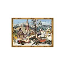 ADV70141 -Sellmer Advent Calendar - Old Time Autos - 10.5"H x 14.5"W x .1"D