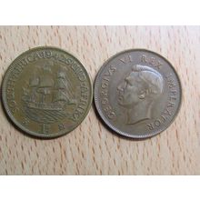 South Africa 1942 1d Penny Coin