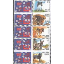 Belgique 2002 Michel 3114 - 3118 Neuf ** Cote (2008) 5.50 € Chiens race belges