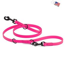 Dog Pet Adjustable Multi-Purpose Leash - W3/4" x L7' - Passionfruit Pink