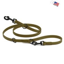 Dog Pet Adjustable Multi-Purpose Leash - W3/4" x L7' - Olive Drab Green