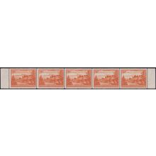 Norfolk Island 1947 ½d Ball Bay Strip with Disappearing Headland