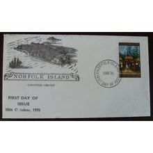 Norfolk Island 1970 Christmas 5c stamp 1st Christmas Service 1788 FDC SG120