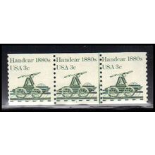 1898 3c Handcar Barely Clears MNH Dry Gum PNC 1/3 KA9372