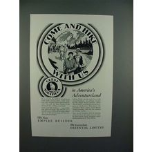 1930 Great Northern Railroad Ad - Come Hike With Us