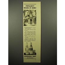 1940 Canada Dry Water / Ginger Ale Soda Ad - Popularity