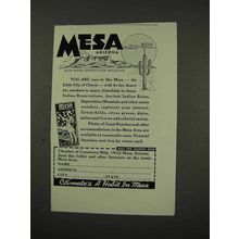 1949 Mesa Arizona Tourism Ad - Superstition Mountain