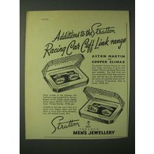 1960 Stratton Ad - Aston Martin and Cooper Climax Racing Car Cuff Links