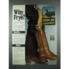 1980 Frye Cowboy Boots Ad - Why Frye?