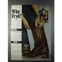 1980 Frye Boots Ad - Why Frye?