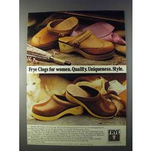 1980 Frye Clogs Ad - Quality Uniqueness Style