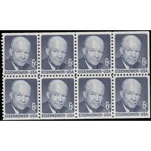 1393a 6c Dwight Eisenhower Fine MNH DG Pane/8 V4746