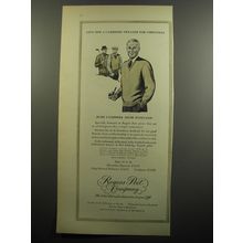 1951 Rogers Peet Cashmere Sweaters Ad - Give him a Cashmere sweater