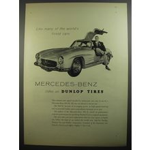 1954 Dunlop Tires Advertisement - Mercedes-Benz 300 SL Car