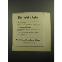 1956 Merrill Lynch Ad - How to pick a broker