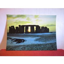 WINTER SUNSET, STONEHENGE, Wiltshire, ...unused postcard 1973 dept. enviroment =