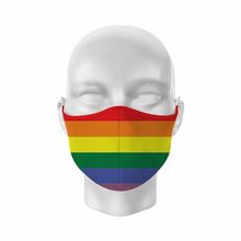 2x Rainbow Design Reusable Face Covering Mask Adults Teens