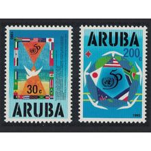 Aruba United Nations 2v 1995 MNH SG#158-159