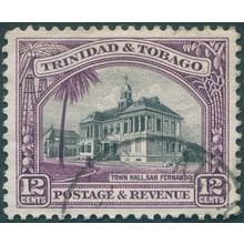 Trinidad & Tobago 1935 12c. black & violet Perf 12 SG235 used