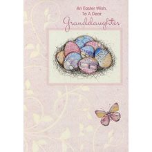 An Easter Wish To A Dear Granddaughter - Easter Greeting Card - 22941
