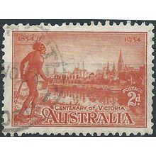Australia 1934 SG147a 2d Orange-Vermillion Perf 11.5 Fine Used .. ..
