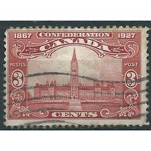 Canada 1927 SG288 3c Carmine Good Used . . ..